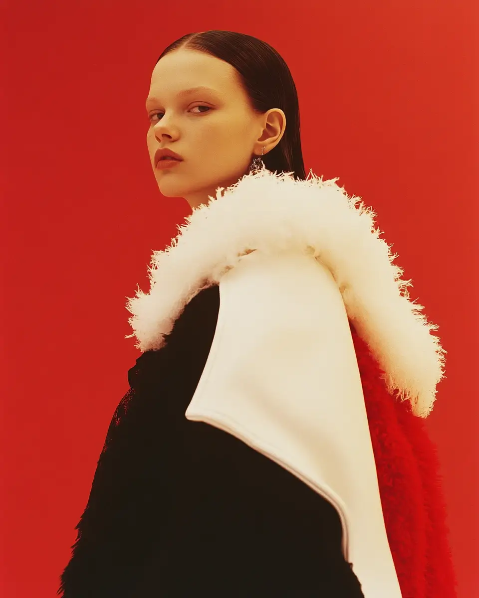 Polar Cape dress editorial